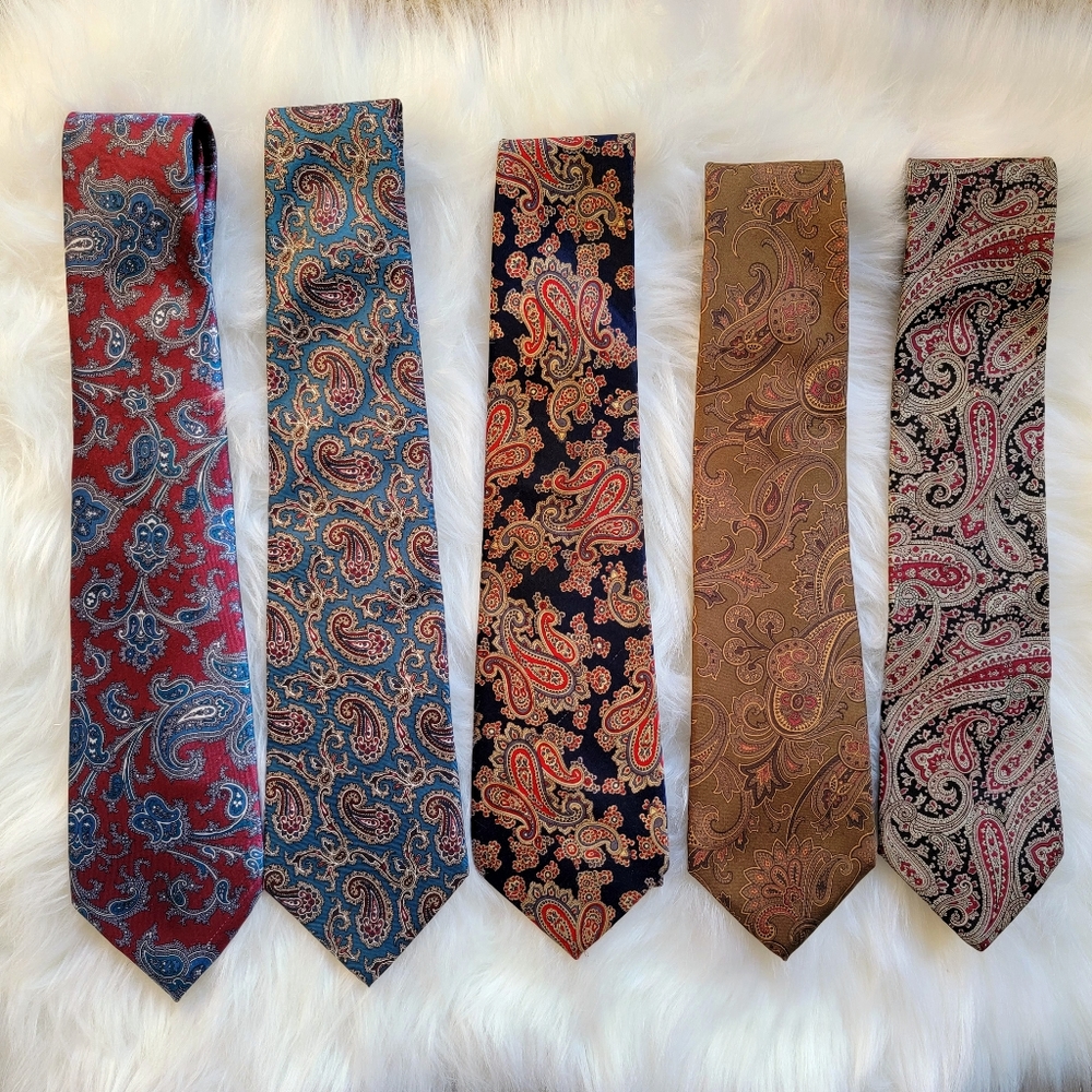 Paisley Pattern Vintage Neckties